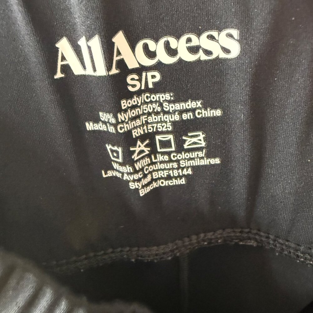 All Access Womens Leggings S Black & Orchid Colorblock - Picture 4 of 4